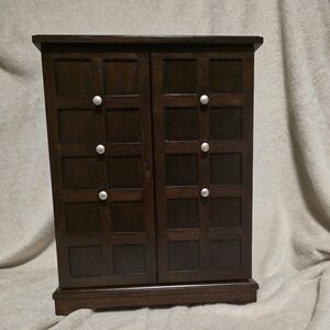 Dark Brown Wooden Jewelry Box